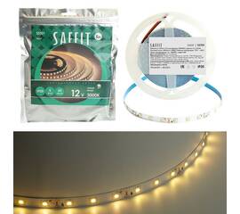 Светодиодная лента Saffit 6W/m 60LED/m 2835SMD теплый белый 5М SST01 55237