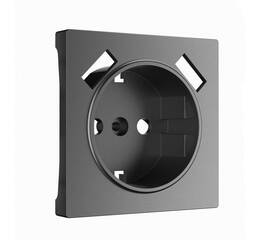 Накладка для розетки USB Werkel графит матовый W1179564 4690389194450