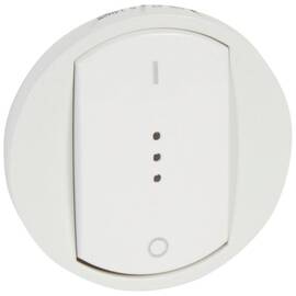 Лицевая панель Legrand Celiane выключателя одноклавишного с подсветкой белая 068023