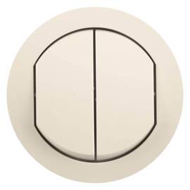 Лицевая панель Legrand Celiane выключателя двухклавишного слоновая кость 067822