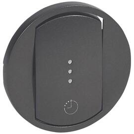 Лицевая панель Legrand Celiane выключателя одноклавишного с выдержкой времени графит 067936