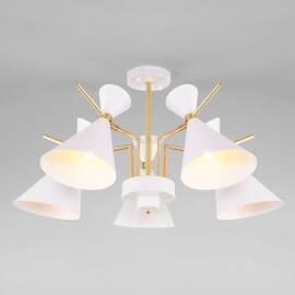 Люстра на штанге Eurosvet 70114/5 белый Smart a047641