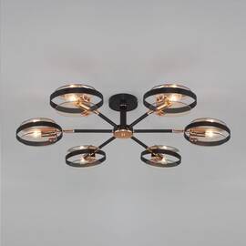 Потолочный светильник Eurosvet Gallo 70121/6 черный Smart a052341