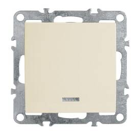 Выключатель одноклавишный Stekker Эрна с подсветкой слоновая кость PSW10-9101-02 39320
