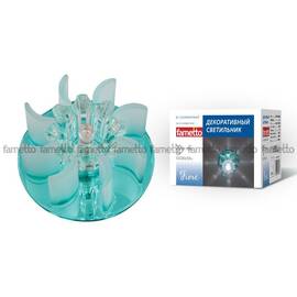 Встраиваемый светильник Fametto Fiore DLS-F114 G4 BLUE/CLEAR
