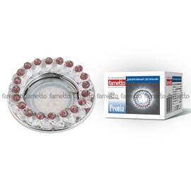 Встраиваемый светильник Fametto Peonia DLS-P115 GU5.3 CHROME/CLEAR+PURPLE