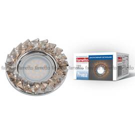 Встраиваемый светильник Fametto Peonia DLS-P116 GU5.3 CHROME/COGNAC