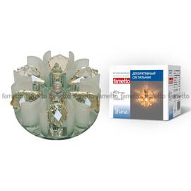 Встраиваемый светильник Fametto Fiore DLS-F120 G4 GLASSY/CLEAR+CHAMPAGNE