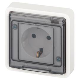 Розетка Эксперт 11-2522-01 2P+E IP55, шторки, 16A-250В, СУ, белый Б0063281 ЭРА