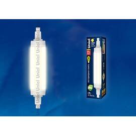 Лампа светодиодная (UL-00001555) Uniel R7s 12W 3000K прозрачная LED-J118-12W/WW/R7s/CL PLZ06WH