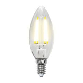 Лампа светодиодная филаментная Uniel E14 5W 3000K прозрачная LED-C35-5W/WW/E14/CL/MB GLM10TR UL-0000