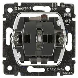 Выключатель одноклавишный 2-полюсный Legrand Galea Life 10A 250V с подсветкой 775822