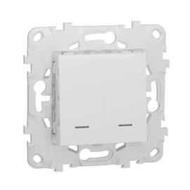 Выключатель двухклавишный Schneider Electric Unica New NU521118N