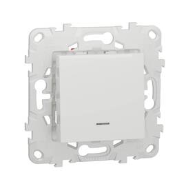 Переключатель одноклавишный перекрестный с подсветкой Schneider Electric Unica New NU520518N