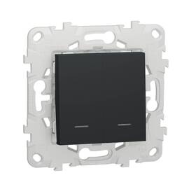 Выключатель двухклавишный Schneider Electric Unica New NU521154N