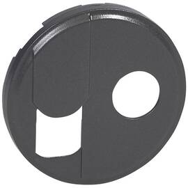 Лицевая панель Legrand Celiane розетки RJ45+ТV тип F графит 067939