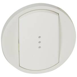 Лицевая панель Legrand Celiane выключателя одноклавишного с подсветкой белая 068003