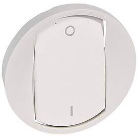 Лицевая панель Legrand Celiane выключателя одноклавишного белая 068021