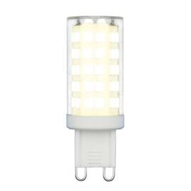 Лампа светодиодная (UL-00006488) Uniel G9 9W 3000K прозрачная LED-JCD-9W/3000K/G9/CL GLZ09TR