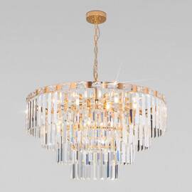 Подвесная люстра Eurosvet Elegante 10130/10 золото/прозрачный хрусталь Strotskis Smart a060643