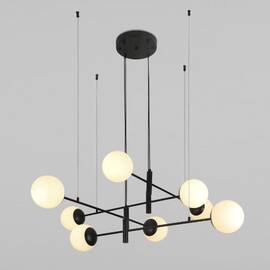 Подвесная люстра Eurosvet Planet 70146/8 черный Smart a062031