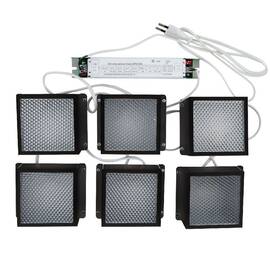 Встраиваемый светильник (комплект из 6 шт) Uniel ULP-1010 42W/4000К IP40 GRILYATO BLACK KIT06 UL-000