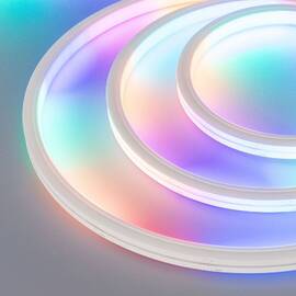 Лента герметичная Arlight SPI MOONLIGHT-TOP-B84-13x12mm 24V RGB-PX7 (18 W/m, IP67, 5m, wire x2) 0410