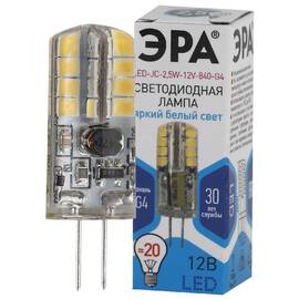Лампа светодиодная Эра G4 2,5W 4000K LED JC-2,5W-12V-840-G4 Б0033192