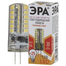 Лампа светодиодная Эра G4 3,5W 2700K LED JC-3,5W-12V-827-G4 Б0033195
