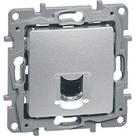 Розетка RJ45 Cat.6 одиночная UTP, алюминий