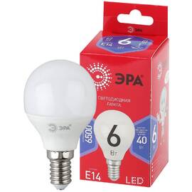 Лампа светодиодная Эра E14 6W 6500K LED P45-6W-865-E14 R Б0045356
