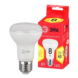 Лампа светодиодная Эра E27 8W 2700K LED R63-8W-827-E27 R Б0050701