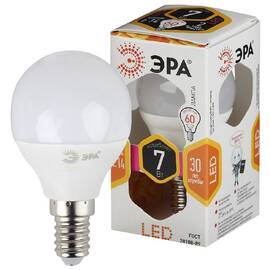 Лампа светодиодная Эра E14 7W 2700K LED P45-7W-827-E14 Б0020548