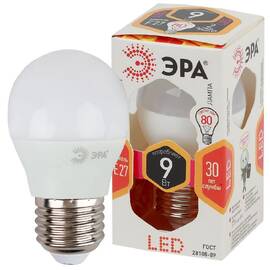 Лампа светодиодная Эра E27 9W 2700K LED P45-9W-827-E27 Б0029043
