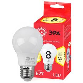 Лампа светодиодная Эра E27 8W 2700K ECO LED A55-8W-827-E27 Б0032095