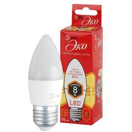 Лампа светодиодная Эра E27 8W 2700K ECO LED B35-8W-827-E27 Б0030020