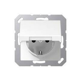 Розетка 2K+З с крышкой Jung EP1420KLWW