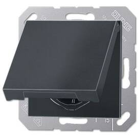 Розетка 2K+З с крышкой Jung EP1420KLAN