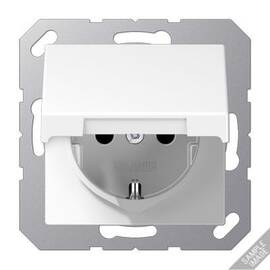 Розетка 2K+З cо шторками и крышкой Jung A1521BFKIKLANM
