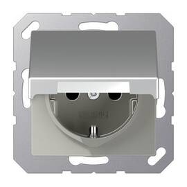 Розетка 2K+З с крышкой Jung A1520BFKLAL