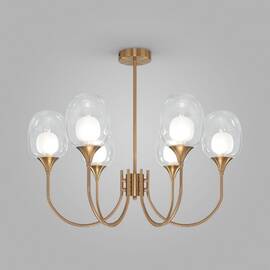 Люстра на штанге Eurosvet Spritz 70217/6 латунь Smart a064749