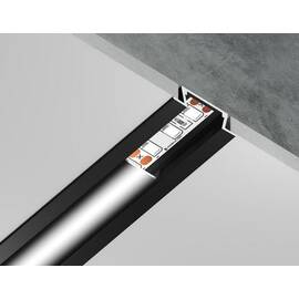 Алюминиевый встраиваемый профиль Ambrella Light Alum Profile GP1001BK/BK