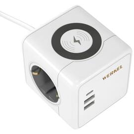 Розеточный блок 3-местный + 3 USB + беспроводная зарядка Werkel 4690389204265 W6513501 a066454
