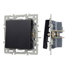 Механизм выключателя одноклавишный непроходной Arlight SWT-MK01-PL-BK (250V, 16A) 043711