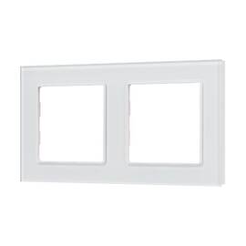 Рамка двухместная Arlight FRM-GLARE-GS-2-WH 043796