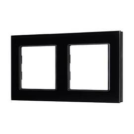 Рамка двухместная Arlight FRM-GLARE-GS-2-BK 043797