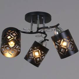 Потолочная люстра Reluce 08267-0.3-03 BK+CR