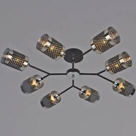 Люстра на штанге Reluce 01405-3.3-08B BK+CR