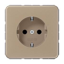 Розетка 2K+З со шторками Jung CD1520KIGB