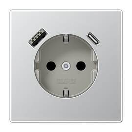 Розетка 2K+З USB Typ AC Jung AL1520-15CA
